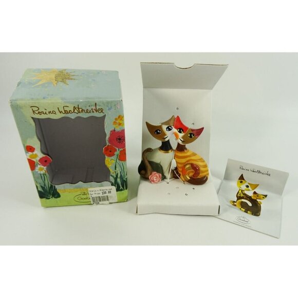 Gloria and Alberto Cat Figurine Goebel Rosine Wachtmeister Original Box - Picture 2 of 7